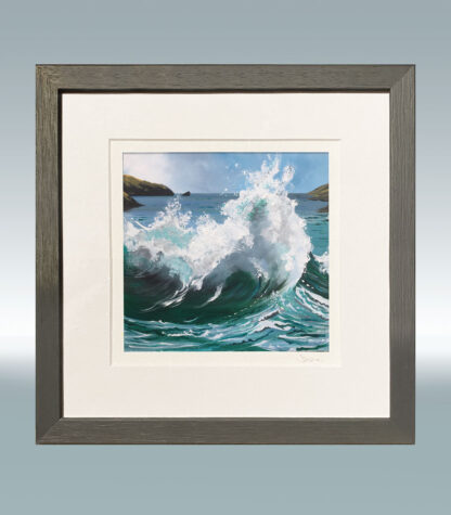 Waves in the Bay. Special edition small framed, signed Giclée print