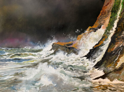 'Cliff Splash Sashays'  Original Painting