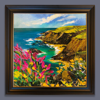 'Cliff Path Pinks'  Original Painting - Image 2