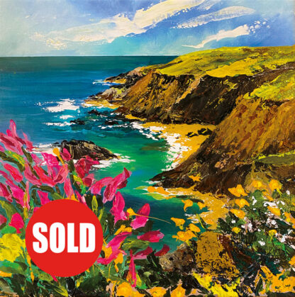 'Cliff Path Pinks'  Original Painting