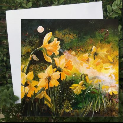 March Moon Spells. Greetings card.