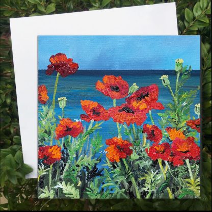 Seaside Poppies. Greetings card.