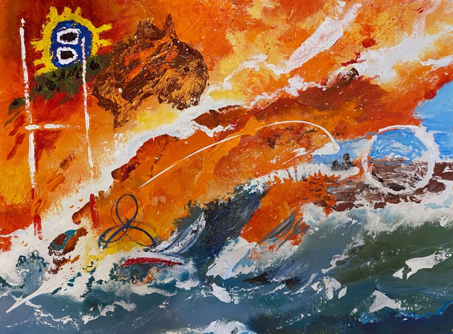 Painting commissions in Pembrokeshire: specially created abstract