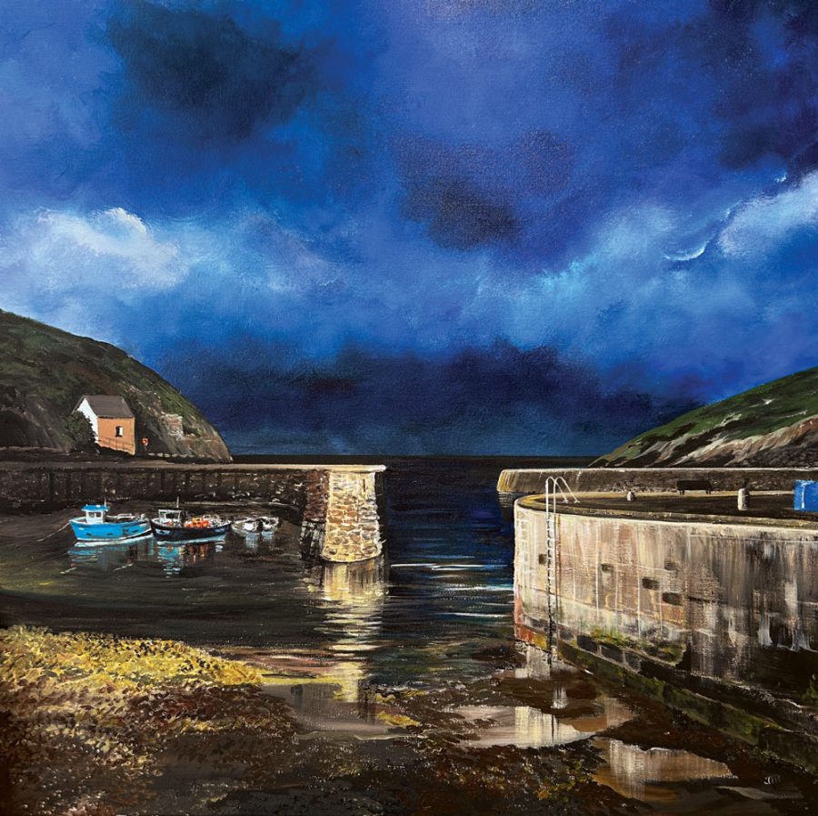 Welsh seascape art - 'Porthgain Pilot's House'