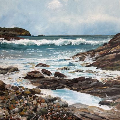 'The Sheep Wash' (Little Haven) Original Painting. - Image 3